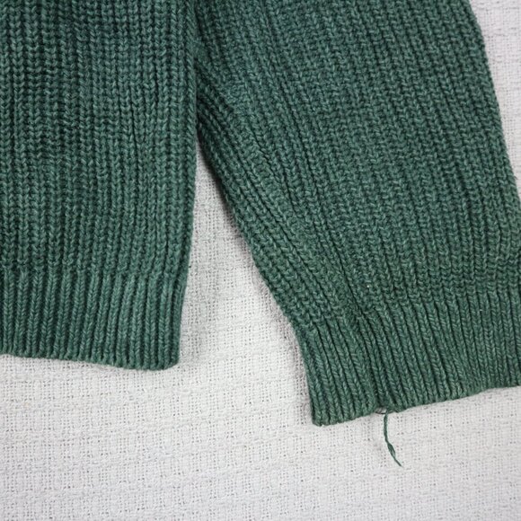 Eddie Bauer 1990s Vintage Thick Knit Henley Sweater Mens Medium - Picture 5 of 7